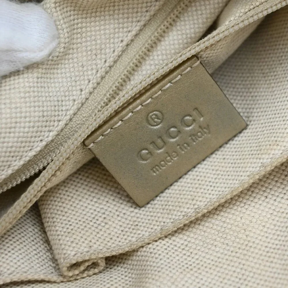 GUCCI GG Pattern Sukey 2Way Shoulder Hand Bag Canvas Leather Brown Gold - Picture 12 of 14